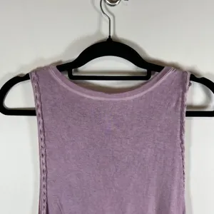American Eagle Soft & Sexy Tank‎ Top Mauve Purple Braided Trim Sleeveless Large thumbnail 8