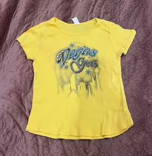 Vegas Girl Yellow Graphic hrs Tee thumbnail 1
