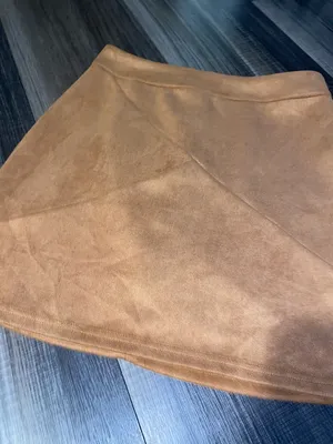 Mango camel faux-suede mini skirt thumbnail 3