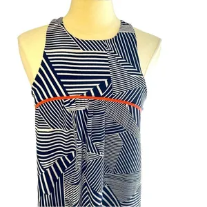 THML Navy‎ Blue & White Sleeveless Mini Dress, Small thumbnail 2