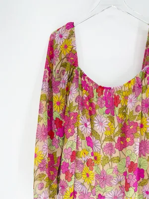 Show Me Your MuMu Briar Floral Mini Dress Women's M Boho thumbnail 4