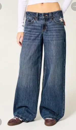 Low-Rise Hollister Jeans Wide-Leg thumbnail 1