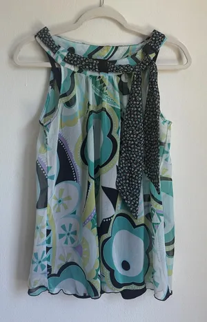 Byer California Floral Printed Y2K Blouse thumbnail 1