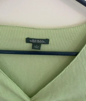 Wild Fable Green V Neck Top thumbnail 2