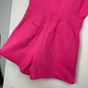 NWT Day + Moon Pink Denim Romper Button Front One Piece Size M thumbnail 16