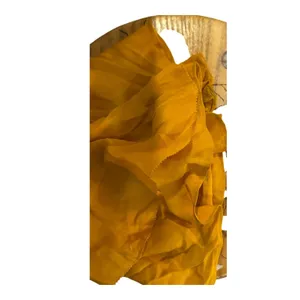 La Ligne Gio Marigold Silk Maxi Dress Ruffle Size Large Sun Tiered Dry Clean thumbnail 11