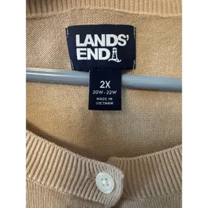 Lands' end tan beige cardigan women's 2XL thumbnail 2