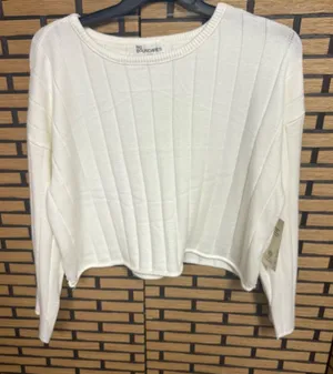 No‎ Boundaries Ivory Ribbed Top Size XL thumbnail 1