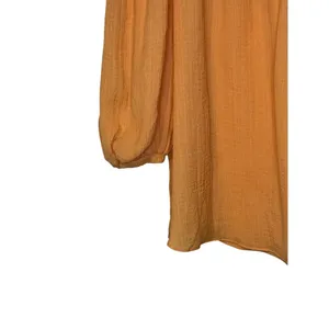 Current Air Women's Top‎ Wide Neck Chest Smocked Boxy Fit Cantaloupe Medium NWT thumbnail 3