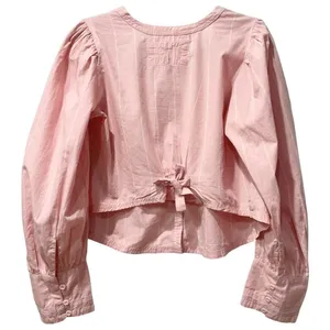 Free People‎ Farmhouse Fresh Baby Pink Slouchy Oversized Cotton Top Small NWT thumbnail 5