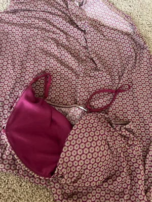 Burgundy Bodycon Dress Purple Size M thumbnail 3