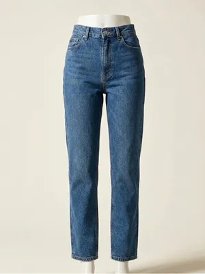 Revice Denim High Rise Straight Leg Mom Jeans Button Fly American Flag Size 27 thumbnail 1