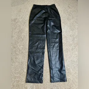 White Fox Black Leather Pants‎ thumbnail 4