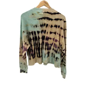 Daydreamer Revolve Tie Dye Waffle‎ Henley Top Size L Long Sleeve Cotton Thermal thumbnail 9
