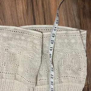 Free People Gemma Eyelet Lace Midi Dress XS Cream Cottage Core Prairie Romantic thumbnail 15
