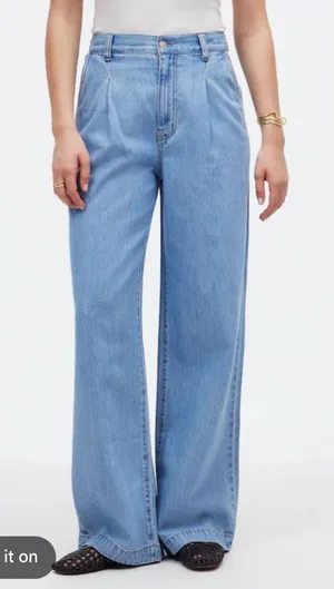 Madewell The Harlow Wide Leg Light Blue Jeans - Women's Size-31 90’s Minimalist thumbnail 1