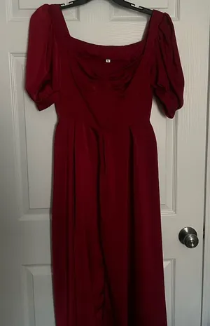 Source Unknown Burgundy Midi Dress thumbnail 1