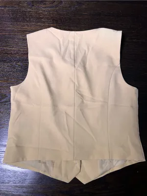NWT Primark Cares Butter Yellow Tailored Waistcoat Vest Top Button Front Medium thumbnail 6