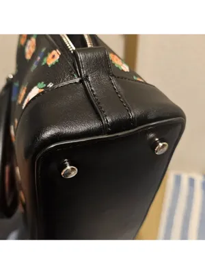 Coach Black Floral Satchel thumbnail 3