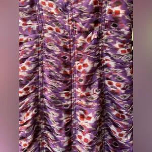 NWT Zara purple printed mini dress with ruching small summer thumbnail 8