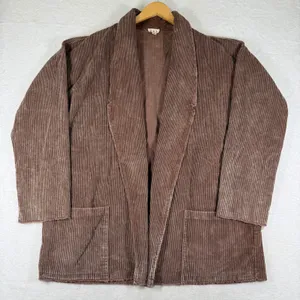 POL Womens Brown Corduroy Shawl Collar Open Front Jacket SMJ180 Size M thumbnail 1