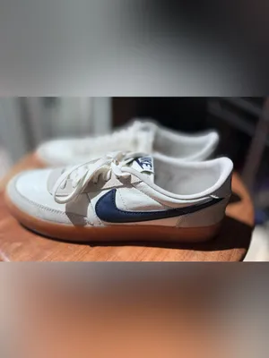 Nike Killshot 2 sneakers featuring a distinct gum rubber sole and navy swoosh 9 thumbnail 14