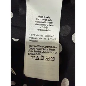 J. Crew Long-Sleeve Chiffon‎ Midi Dress Black Polka Dot Women's Size Small thumbnail 13