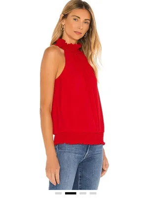 Amanda Uprichard Kimmie top in red‎ small $150 thumbnail 5