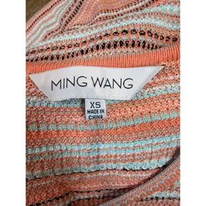 Ming Wang Sleeveless‎ Dress Sheath Stretchy Striped Orange Blue Black Size XS thumbnail 5