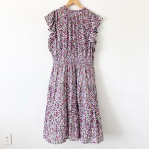 Lauren Ralph Lauren Floral Crinkled Cotton Dress in Multicolor thumbnail 9
