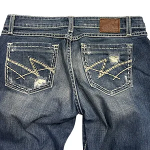 BKE Stella Y2K Distressed Flare Jeans Cropped Western Cowgirl Size 29 Grunge thumbnail 5