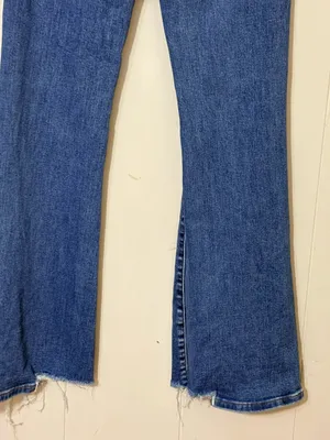 Vervet Flying Monkey High Rise Flare Jeans Womens 29 Distressed Raw Hem Stretch Blue thumbnail 7