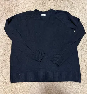 American Eagle Outfitters Black Oversized Crewneck Sweater thumbnail 1