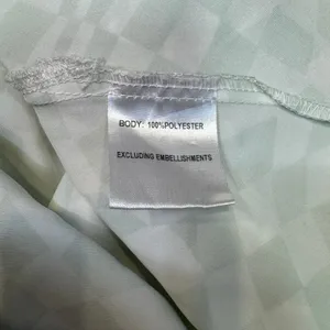 Princess Polly Green White Warped Checkerboard Satin Mini Halter Tie Top Small 4 thumbnail 4