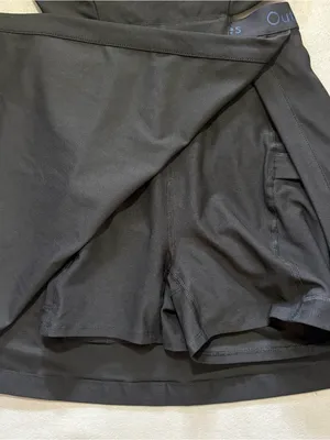 NWT Outdoor Voices Court Dress XS Black Cutout Tennis Skort Preppy Pickleball thumbnail 11
