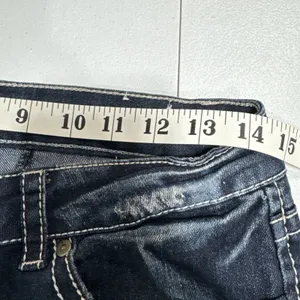 Do Denim Women's Juniors Size 5/32" Jeans Blue Denim Flap Pocket Studed Cowgirl thumbnail 6