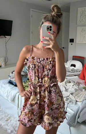 Floral Romper Multi Size XS thumbnail 1