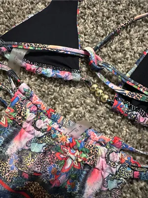 Missguided Multicolor Beaded Triangle Bikini Set thumbnail 5