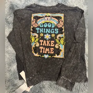 Rebellious One Dark Gray Long Sleeve Top thumbnail 4