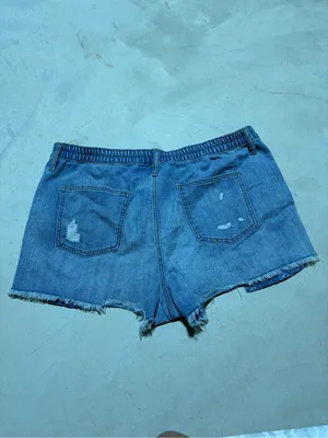 Aerie Light Blue Distressed Denim Shorts XL thumbnail 8