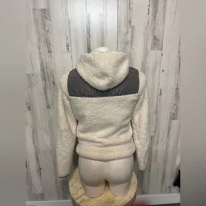 SO Cream Teddy Bear Sherpa Fleece Full-Zip Jacket Hoodie Women's XS thumbnail 3