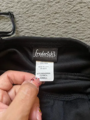 Vintage Frederick's of Hollywood Black Spaghetti-Strap Mini Dress thumbnail 4