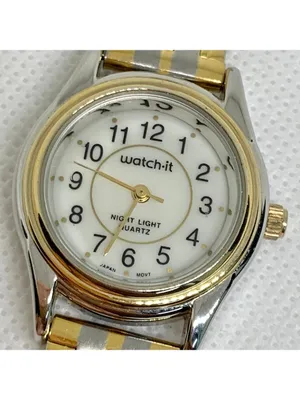 Vintage Advance watch-it women’s quartz watch two tone 23mm adjustable running thumbnail 2
