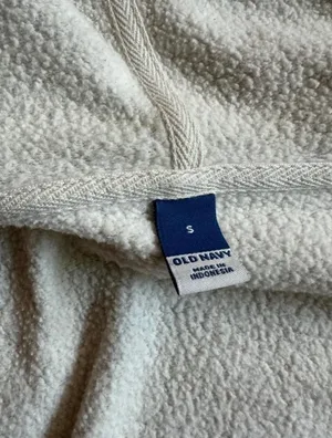 Old Navy White Zip-Up Hoodie thumbnail 6