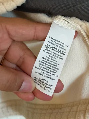 L.L. Bean Mountain Classic Windproof cream Fleece full zip up Jacket size XL thumbnail 14