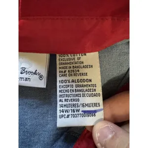 Bobbie Brooks Woman size 14W/16W Embroidered Ornaments Christmas Denim Shirt VTG thumbnail 11