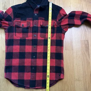 American Eagle AE Unisex Flannel Plaid Button-Down Long Sleeve Shacket Size S thumbnail 7
