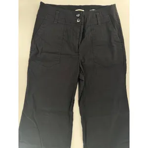 Anthropologie Maeve The Naomi Pants Sz 12 Black High Rise Wide Leg Utility thumbnail 3