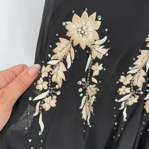 Y2K SL Fashions Hanky Hem Beaded Dress 14 Goth Prom Formal Embroider Whimsigoth thumbnail 5
