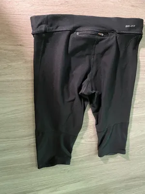 Nike Black Capri Leggings with Reflective Accents thumbnail 3